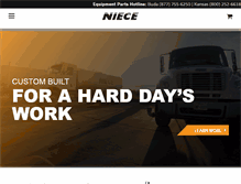 Tablet Screenshot of nieceequipment.com